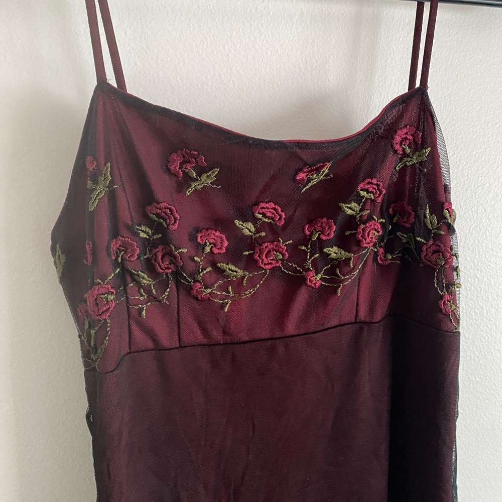 Floral & Mesh Fitted Dress